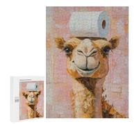 500 PCS Jigsaws Adults Puzzles Camel with Toilet Paper Adult Puzzles Relaxing Games Precision Cutting Unique Gifts for Birthday And Christmas 500 PCS