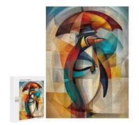 500 PCS Jigsaws Adults Puzzles Charming Penguin - Cubist Dandy in The Rain Teenagers Puzzles Anti-Stress Toys Wall Decoration Unique Gifts for Birthday And Christmas 500 PCS