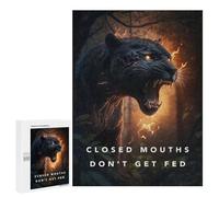 500 PCS Jigsaws Adults Puzzles Closed Mouths Dont Get Fed Adult Puzzles Relaxing Games Precision Cutting Unique Gifts for Birthday And Christmas 500 PCS