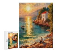 500 PCS Jigsaws Adults Puzzles Coastal Scene at Sunset Adult Puzzles Relaxing Games Precision Cutting Unique Gifts for Birthday And Christmas 500 PCS