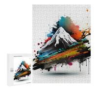 500 PCS Jigsaws Adults Puzzles Colorful Mountain Abstract Art Jigsaws for Adults Relaxing Games Difficult Challenge Difficult And Challenge 500 PCS