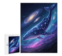 500 PCS Jigsaws Adults Puzzles Cosmic Whale Constellation in The Starry Galaxy Sky Jigsaw Puzzle Family Game Analysis And Logic Parent-child Interaction 500 PCS