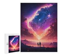 500 PCS Jigsaws Adults Puzzles Cosmos Sunset Couple Space Jigsaw for Adults Toy Wall Decor Perfect Decoration for Is Ideal As A Gift 500 PCS