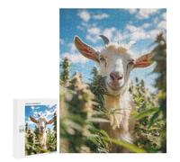 500 PCS Jigsaws Adults Puzzles Curious Goat in Greenery Jigsaw for Adults Relax Games Birthday Present Birthday And Unique Gifts 500 PCS