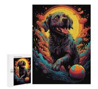 500 PCS Jigsaws Adults Puzzles Dog And Ball on The Beach Jigsaw Puzzle Family Game Analysis And Logic Parent-child Interaction 500 PCS
