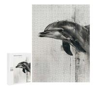 500 PCS Jigsaws Adults Puzzles Dolphin Painting Adult Puzzles Relaxing Games Precision Cutting Unique Gifts for Birthday And Christmas 500 PCS