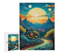 500 PCS Jigsaws Adults Puzzles Dreamy Mountain Sunset Adult Puzzles Relaxing Games Precision Cutting Unique Gifts for Birthday And Christmas 500 PCS
