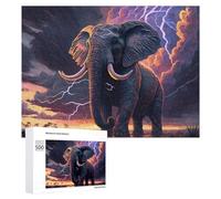 500 PCS Jigsaws Adults Puzzles Electric Elephant Storm -6 Jigsaws for Adults Hands-on Game Wall Decoration Birthday And Unique Gifts 500 PCS