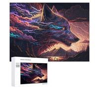 500 PCS Jigsaws Adults Puzzles Electric Wolf Fantasy Art -2 Jigsaws for Adults Relaxing Games Difficult Challenge Difficult And Challenge 500 PCS
