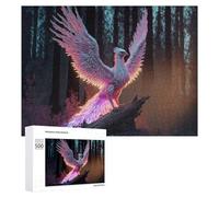 500 PCS Jigsaws Adults Puzzles Enchanted Phoenix in Mystic Forest Adult Puzzles DIY Toys But Fun And Humorous Unique Gifts for Birthday And Christmas 500 PCS