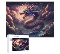 500 PCS Jigsaws Adults Puzzles Fantasy Dragon Artwork Jigsaws for Adults Hands-on Game Wall Decoration Birthday And Unique Gifts 500 PCS