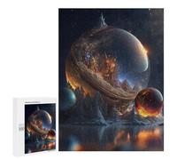 500 PCS Jigsaws Adults Puzzles Fantasy Snow Globe Universe Jigsaw for Adults Hands-on Game Precision Cutting Parent-child Interaction 500 PCS