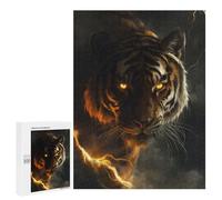 500 PCS Jigsaws Adults Puzzles Fantasy Tiger Thunder Art Adult Puzzles Relaxing Games Precision Cutting Unique Gifts for Birthday And Christmas 500 PCS