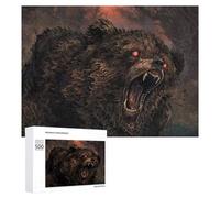 500 PCS Jigsaws Adults Puzzles Fiery Beast Roars Adult Puzzles DIY Toys But Fun And Humorous Unique Gifts for Birthday And Christmas 500 PCS