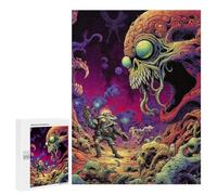 500 PCS Jigsaws Adults Puzzles Gifts Alien Encounter in Space Jigsaw Puzzle Relax Games Staycation Kill Time Birthday Present, Gifts, 500 PCS