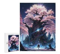 500 PCS Jigsaws Adults Puzzles Gifts Ancient Sakura Tree Japan Jigsaw for Adults Relax Games Home Decoration Birthday Present, Gifts, 500 PCS
