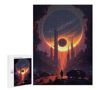 500 PCS Jigsaws Adults Puzzles Gifts City Beneath A Sun Jigsaw for Adults Relax Games Home Decoration Birthday Present, Gifts, 500 PCS