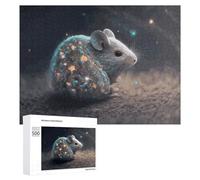 500 PCS Jigsaws Adults Puzzles Gifts Cosmic Mouse in Space Jigsaw Puzzle Relax Games Staycation Kill Time Birthday Present, Gifts, 500 PCS