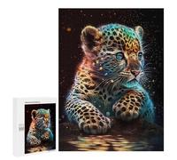500 PCS Jigsaws Adults Puzzles Gifts Cute Cosmic Baby Leopard Jigsaw for Adults Relax Games Home Decoration Birthday Present, Gifts, 500 PCS
