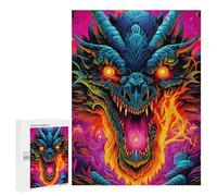 500 PCS Jigsaws Adults Puzzles Gifts Dragon's Fiery Roar -7 Jigsaw Puzzle Relax Games Staycation Kill Time Birthday Present, Gifts, 500 PCS