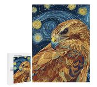 500 PCS Jigsaws Adults Puzzles Gifts Eagle in Starry Night Style Jigsaw for Adults Relax Games Home Decoration Birthday Present, Gifts, 500 PCS