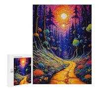 500 PCS Jigsaws Adults Puzzles Gifts Enchanted Forest Pathway -13 Jigsaw Puzzle Relax Games Staycation Kill Time Birthday Present, Gifts, 500 PCS