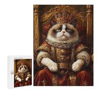 500 PCS Jigsaws Adults Puzzles Gifts Grumpy Cat King Jigsaw for Adults Relax Games Home Decoration Birthday Present, Gifts, 500 PCS