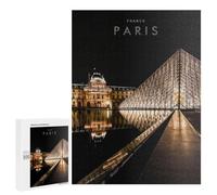 500 PCS Jigsaws Adults Puzzles Gifts Parisian Pyramid Reflections Jigsaw Puzzle Relax Games Staycation Kill Time Birthday Present, Gifts, 500 PCS
