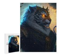 500 PCS Jigsaws Adults Puzzles Gifts Regal Tiger in Armor Jigsaw Puzzle Relax Games Staycation Kill Time Birthday Present, Gifts, 500 PCS