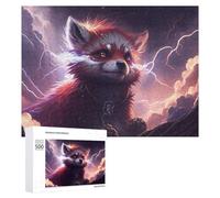 500 PCS Jigsaws Adults Puzzles Gifts Thundering Red Panda Artwork Puzzle for Adults Family Games Presents for Women Birthday Present, Gifts, 500 PCS
