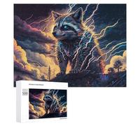 500 PCS Jigsaws Adults Puzzles Gifts Thundering Wolf Nature's Power Jigsaw Puzzle Relax Games Staycation Kill Time Birthday Present, Gifts, 500 PCS