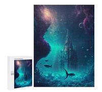 500 PCS Jigsaws Adults Puzzles Gifts Underwater Fantasy Castle Jigsaw for Adults Relax Games Home Decoration Birthday Present, Gifts, 500 PCS