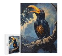 500 PCS Jigsaws Adults Puzzles Glowing Bird on Branch Jigsaw for Adults Hands-on Game Precision Cutting Parent-child Interaction 500 PCS