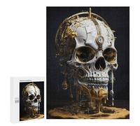 500 PCS Jigsaws Adults Puzzles Gold Skull Time Melt Jigsaws for Adults Hands-on Game Wall Decoration Birthday And Unique Gifts 500 PCS