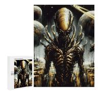 500 PCS Jigsaws Adults Puzzles Golden Alien in Space Jigsaws for Adults Toy Wall Decor Home Decoration for Is Ideal As A Gift 500 PCS