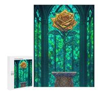 500 PCS Jigsaws Adults Puzzles Golden Rose Jigsaw for Adults Hands-on Game Precision Cutting Parent-child Interaction 500 PCS