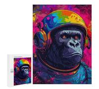 500 PCS Jigsaws Adults Puzzles Gorilla Astronaut Space Jigsaw for Adults Hands-on Game Precision Cutting Parent-child Interaction 500 PCS