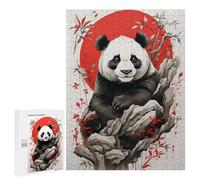 500 PCS Jigsaws Adults Puzzles Japan Ink Panda Jigsaw for Adults Relax Games Birthday Present Birthday And Unique Gifts 500 PCS