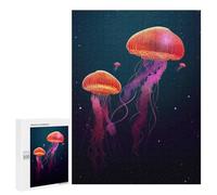 500 PCS Jigsaws Adults Puzzles Jellyfish Animal Jigsaw for Adults Hands-on Game Precision Cutting Parent-child Interaction 500 PCS