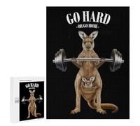 500 PCS Jigsaws Adults Puzzles Kangaroo Weightlifting Jigsaw for Adults Toy Wall Decor Perfect Decoration for Is Ideal As A Gift 500 PCS
