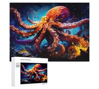 500 PCS Jigsaws Adults Puzzles Magical Octopus in An Enchanted Ocean Adult Puzzles DIY Toys But Fun And Humorous Unique Gifts for Birthday And Christmas 500 PCS