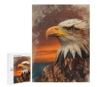 500 PCS Jigsaws Adults Puzzles Majestic Bald Eagle Portrait Adult Puzzles Relaxing Games Precision Cutting Unique Gifts for Birthday And Christmas 500 PCS