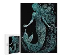 500 PCS Jigsaws Adults Puzzles Mermaid Silhouette Jigsaws for Adults Relaxing Games Difficult Challenge Difficult And Challenge 500 PCS