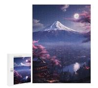 500 PCS Jigsaws Adults Puzzles Mount Fuji Moonlight Vale Jigsaw Puzzle Family Game Analysis And Logic Parent-child Interaction 500 PCS