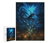 500 PCS Jigsaws Adults Puzzles Mystical Ninja Battle in Asian Village Teenagers Puzzles Anti-Stress Toys Wall Decoration Unique Gifts for Birthday And Christmas 500 PCS