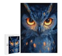 500 PCS Jigsaws Adults Puzzles Owl with Glowing Eyes Jigsaw for Adults Hands-on Game Precision Cutting Parent-child Interaction 500 PCS