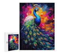 500 PCS Jigsaws Adults Puzzles Peacock Bird Painting Jigsaw for Adults Relax Games Birthday Present Birthday And Unique Gifts 500 PCS