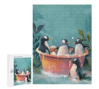 500 PCS Jigsaws Adults Puzzles Penguins Washing Bathtub Jigsaws for Adults Hands-on Game Wall Decoration Birthday And Unique Gifts 500 PCS