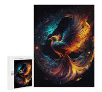 500 PCS Jigsaws Adults Puzzles Phoenix Rising Fire And Water Harmony Adult Puzzles Relaxing Games Precision Cutting Unique Gifts for Birthday And Christmas 500 PCS