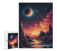 500 PCS Jigsaws Adults Puzzles Pixelated Alien Landscape Jigsaw for Adults Relax Games Birthday Present Birthday And Unique Gifts 500 PCS